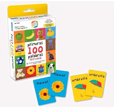 CEFA TOYS Juego DE Tarjetas DE Memoria BILINGÜE ESPAÑOL-Ingles, MIS PRIMERAS 100 Palabras