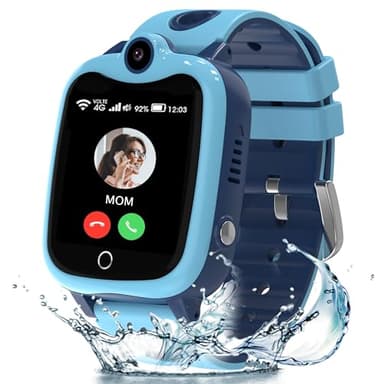 Reloj Inteligente Niño 4G, Smartwatch Niños con GPS y Llamadas, Reloj GPS Niños para y Niña con Videollamada Impermeable SOS Juego Voz Chat Despertador Clase Modo, Smartwatch Niña Regalo para 4-12 Año