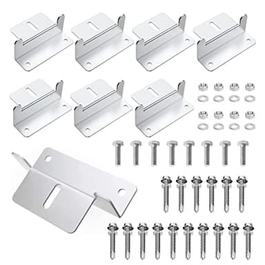 Soporte Placa Solar, Soportes Z de Placas Solares 8 Piezas, Montaje de Panel Solar en Tejado, con Tuercas y Tornillos, Para Caravanas, Paredes, Barcos, Tejados