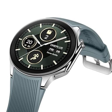 OnePlus Watch 2 con Wear OS 4, chipset Snapdragon W5, batería de hasta 100 horas de duración, pantalla AMOLED de 1.43 pulgadas, construcción de acero inoxidable y cristal de zafiro, GPS de doble