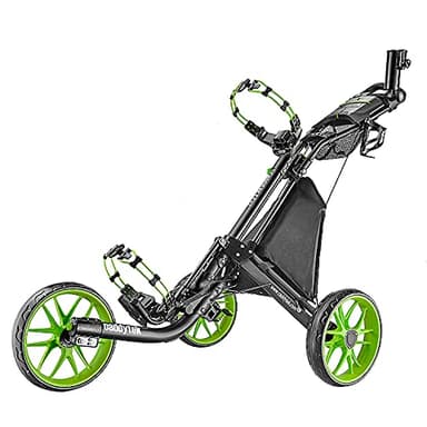 CADDYTEK Facil-plegable Carrito de golf 3 Rueda empuje cart , verde lima