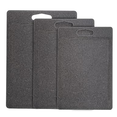 Harcas - Juego de tablas de cortar de plástico para cocina, 3 piezas, protector de encimera. Ideal para cortar y cortar verduras, frutas, carne y queso. Apto para lavavajillas