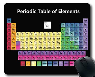 YENDOSTEEN Alfombrillas para ratón, Tabla periódica de Elementos Alfombrilla para ratón para Juegos, Tabla periódica de Chemistry Elements para Clase Mousepad Grande de Goma Grueso
