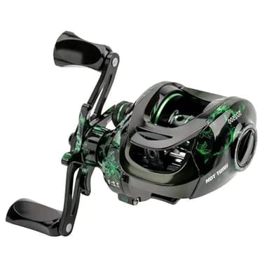 Carrete de Pesca Baitcasting,Sistema de frenado magnético para la Pesca en Agua Salada y Agua Dulce, carretes de Pesca Baitcaster con rodamientos de Bolas de Acero Inoxidable 18+1BB, Disponible en