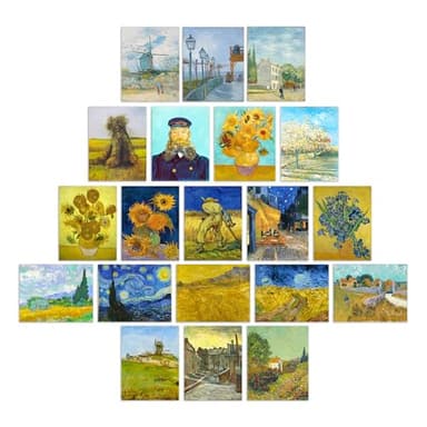 Pósteres de Van Gogh, 20 pósteres vintage, arte de pared de Van Gogh, impresiones de Van Gogh, pintura famosa e impresiones artísticas famosas, regalos