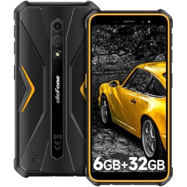 Ulefone Armor X12 Teléfono Móvil Resistente(2024) Android 13, Teléfono Todoterreno 6GB+32GB(256GB SD), Smartphone Impermeable 5,45" HD, 4860mAh Batería, 13MP+8MP, Teléfono Doble 4G/NFC/GPS/OTG