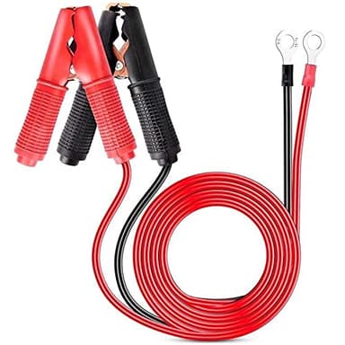 Greluma 2 Piezas 30A Pinzas de cocodrilo Pinzas de cocodrilo 12v 24v Cable de Puente para Cargador de batería de automóvil-1m