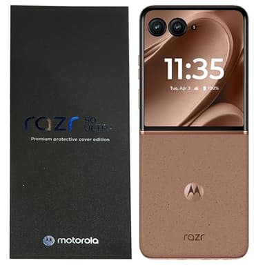 Motorola RAZR 50 Ultra 5G XT2451-3 512GB + 12GB RAM Dual-SIM (Nano, eSIM) Smartphone desbloqueado Android 14 Flip - Mocha Mousse