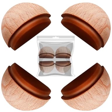 MSG INGENIERIA ® 4 topes para puertas suelo de madera color claro (Roble Natural) | tope puertas suelo con adhesivo fuerte y resistente. (Roble natural)