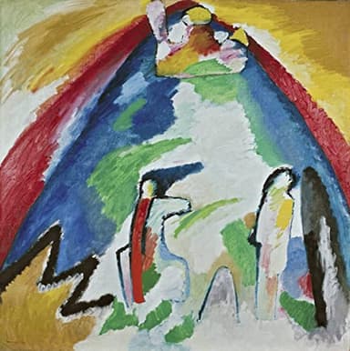 POSTERIIk Pinturas Famosas Pintura Abstracta Lienzo de graffiti Montaña de Wassily Kandinsky Para la Decoración del Hogar 60x90cm