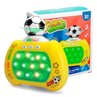 Pop It Electrónico con Balón De Fútbol Giratorio De 360° Consola De Juegos Burbujas De Empuje Rápido Popping Game Juegos Interactivos Fidget Toy Juego De Empuje Rápido Regalo