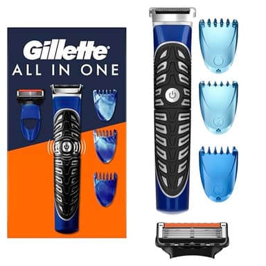 Gillette Todo En 1: Recorta, Afeita Y Perfila Con Precisión Cara Y Cuerpo, Resistente Al Agua, 4 En 1 Para Hombre