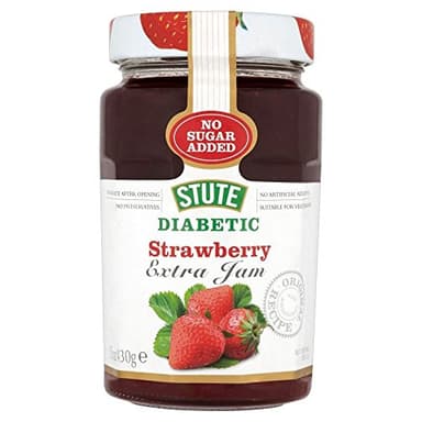 Stute Sin Adición De Azúcar Mermelada De Fresa Diabética (430g) (Paquete de 2)