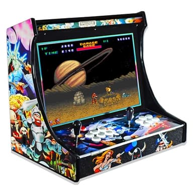 Arcade recreativa, Incluye 9.800 Juegos, Joysticks Arcade y 6 Botones de Juego, Incluye Placa DX 2 Plus, Posibilidad de Jugar hasta 4 Jugadores (Bartop 22" Ghost)