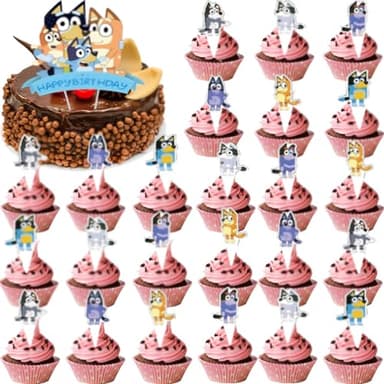 25Pcs Cake Toppers,Topper Tarta, Adornos para Tartas para Fiestas de Cumpleañosa Niños y Niñas.,Decoración de Tarta de Cumpleaños, Decoracion Cumpleaños,party Decoración de Pasteles