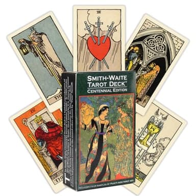 HQRKOTM 78 clásicas cartas tarot, juguete de adivinación para principiantes, cartas holográficas del tarot, carta de adivinación del destino