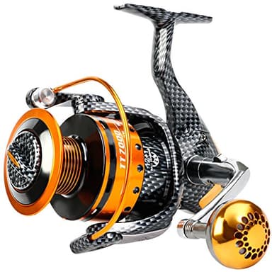 Carretes de pesca de 12+1 BB, carretes giratorios ligeros y suaves, potente arrastre de fibra de carbono, pesca de sal y agua dulce
