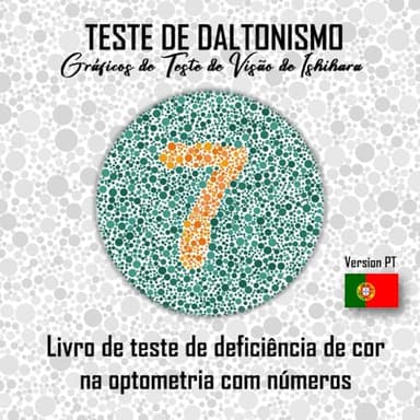 TESTE DE DALTONISMO, Gráficos de Teste de Visão de Ishihara: Livro de Teste de Deficiência de Cor com NÚMEROS
