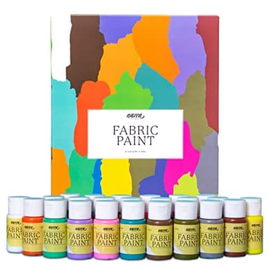 Nazca Colors Pintura Textil Permanente y Lavable - 24 Colores X 30ml - Set Acrílicos para Tela y Cuero ideal para Pintar Ropa, Zapatillas, Camisetas, Vaqueros y cualquier Tejido