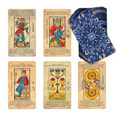 Witchy Cauldron Tarot de Marsella para Principiantes en Español – Cartas de Tarot Ilustradas con Significados para una Interpretación Fácil – Aprende a Leer el Tarot con el Clásico Tarot de Marsella