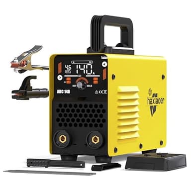 haxiaoer 140A Soldador Inverter - 2 en 1 Mini Maquina de Soldar de MMA Lift TIG Con Pantalla LCD Digital Inteligente Soldador de Arco, IGBT, 10 Electrodos de Soldadura