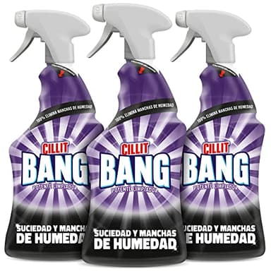 Cillit Bang Manchas de Humedad y Suciedad, potente limpiador juntas negras, baño, cocina, formato spray - Pack de 3 x 750 ml, total 2.25 L