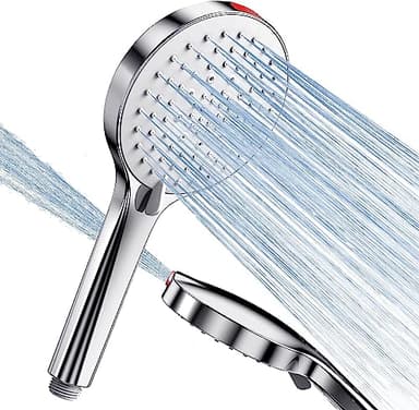 Alcachofa de Ducha Alta Presion - SREWOHS Antical Alcachofa Ducha Ahorro de Agua cabezal de ducha extraíble con 5 modos,Potente modo de chorro para limpiar baños, paredes Alicatadas
