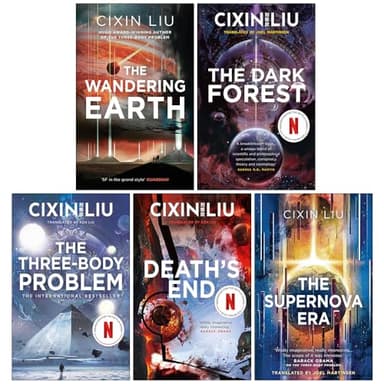 Foblit ltd Conjunto de 5 Libros de la colección Cixin LIU (La Tierra Errante, El Bosque Oscuro, El Problema de los Tres Cuerpos, El Fin de la Muerte y La Era de Las Supernovas)