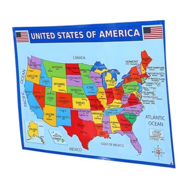 COOPHYA Mapa de Estados Unidos colgado cartel educativo usa maps mapas para pared map of the united states mapa de pared mapa mapa de américa Mapa de américa de pared papel ultravioleta