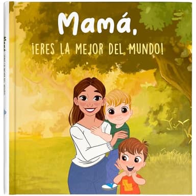 Libro personalizado para mamá, «Mamá, eres la mejor del mundo» con dedicatoria y foto personalizada, regalo original para día de la madre o cumpleaños, 2-7 años, personalizable hasta 4 personajes