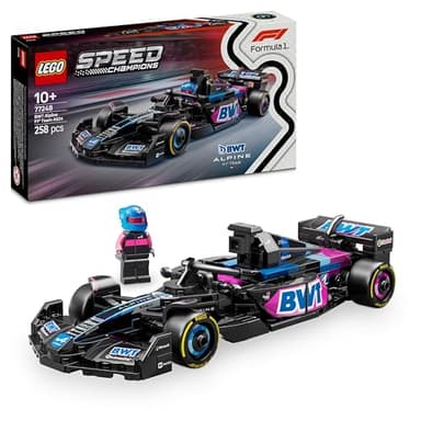 LEGO Speed Champions Coche de Carreras BWT Alpine F1 Team A524 de Juguete, Vehículo y 1 Minifigura de Piloto de Fórmula 1, Regalo Coleccionable para Niños y Niñas de 10 Años o Más 77248