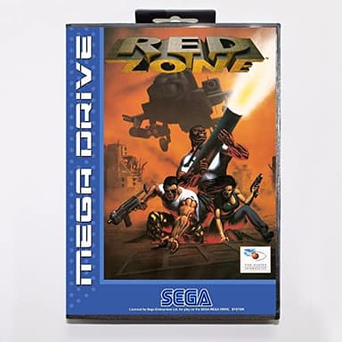 Royal Classic Cartucho de juego Red Zone, tarjeta de juego MD de 16 bits con caja de venta al por menor para Sega Mega Drive para Genesis