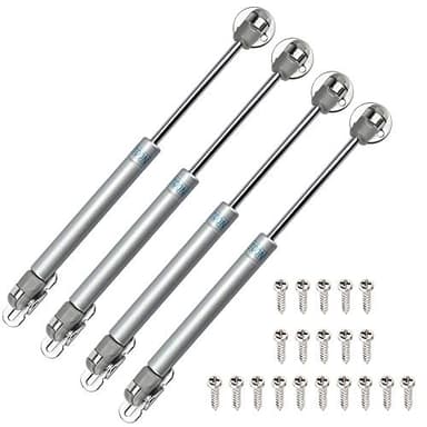 KBNIAN 4 PCS Amortiguadores de Gas 100N/10kg Pistones a Gas Bisagra Hidraulica Elevables Amortiguadores Muebles Cocina Resorte de Gas Hidráulico para Puertas con Tornillos para Puerta Mueble Armario