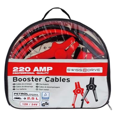 S SUMEX Cables de Arranque para Batería de Coche Pinzas de Batería en Bolsa para Guardar 200A 3 Metros 16 mm GS - Tüv