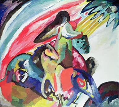 ARTXLXXBN Pinturas Famosas Pinturas Murales Cuadros Abstractos El conductor de Wassily Kandinsky para Decoración de Paredes 60x90cm
