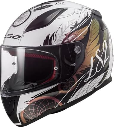 LS2, Casco Moto Integral Rapid Boho White Black Pink, S