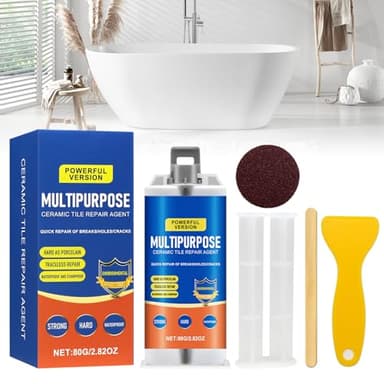 MINGRUO Kit de reparación de baldosas, Kit de Reparación para Azulejos, kit de reparación de mármol, Reparador de Esmalte Cerámica Porcelana, Juego De Reparación De Azulejos Para Arañazos Agujeros