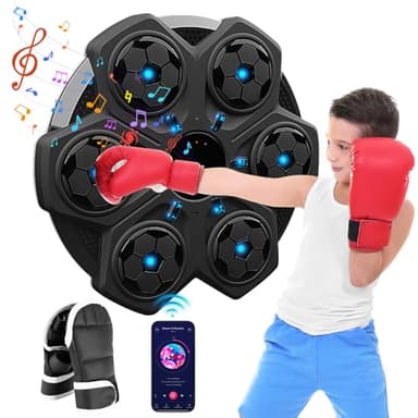 HOVCEH Máquina de Boxeo Musical, Smart Bluetooth Music Boxing Machine Niños y Adultos, LED Boxeo Pared Musical, Máquina Boxeo Musical, Máquina de Boxeo Musical para Niños y Adultos