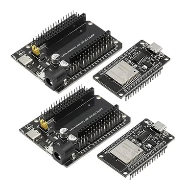 ESP32-WROOM-32 ESP32 ESP-32S Placa de Desarrollo con CH340 Chip Type C Interfaz + ESP32 DEVKIT V1 30PIN Placas de alimentación WiFi + Bluetooth 2,4 GHz Compatible con Arduino (2 Piezas)
