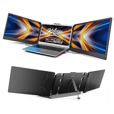KEFEYA Monitor Portátil para Portátil, 14" Full HD IPS Display, Extensor de Pantalla para Portátil, Funciona con 13"-17" Mac Windows Chrome