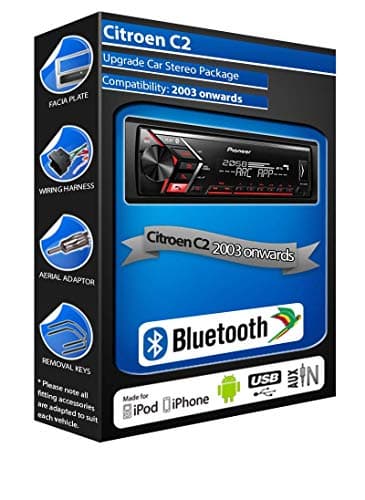 Pioneer MVH-S300BT - Radio de coche con Bluetooth, manos libres, USB AUX (reacondicionado)
