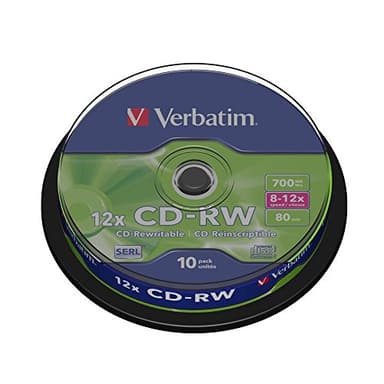 Verbatim 43480 - Pack de 10 CDs regrabables de 700 MB