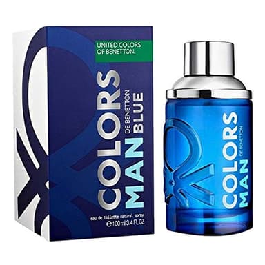 Benetton, Blue from United Colors, Eau de Toilette para Hombre, Larga duración, Fragancia fresca, joven y casual, Notas cítricas, frutales y marinas, Optimo para uso diario, 100 ml