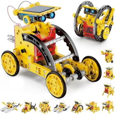 Hot Bee Robot Solar, Juguetes Niños 7 8 9 10 11 12 Años, Regalo Niño 7-12 Años, Kit Robotica Niños 8-10 Años, Juegos Niños 8 Años, Juegos de Mesa Niños 8 Años