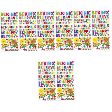 HEMOTON 4 Juegos Etiqueta Engomada De La Pared De Motivación Colorida Casa De Gym Pegatinas Infantiles Pared Clase Carteles Para La Arte De Pared Motivacional 6 Hojas * 4
