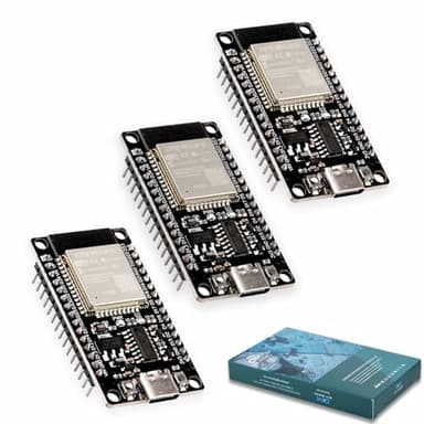Diymore 3 Piezas ESP32 WROOM 32 Placa de Desarrollo Nodemcu ESP32 NodeMCU módulo USB-C 2,4 GHz WLAN WiFi Bluetooth CH340 Chip