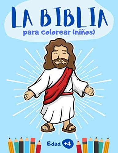 La Biblia para colorear (niños): 40 dibujos de la Biblia para colorear | libro cristiano para niños y niñas de 4 a 8 años | láminas para colorear y aprender la vida de Jesús