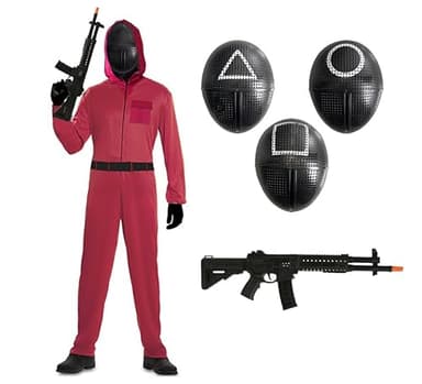 ZZ DISFRAZZES | Disfraz Soldado Hombre, Kit Disfraz Soldado Mono Rojo Adulto Carnaval - Mono Rojo, Disfraz Guardia con accesorios para Carnaval (S)
