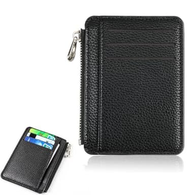 AFCJLTO 1 pcs Cartera Unisex de Cuero con Protección RFID para Tarjetas de Crédito y Licencia de Conducir, ¡Protege Tus Datos con Estilo!