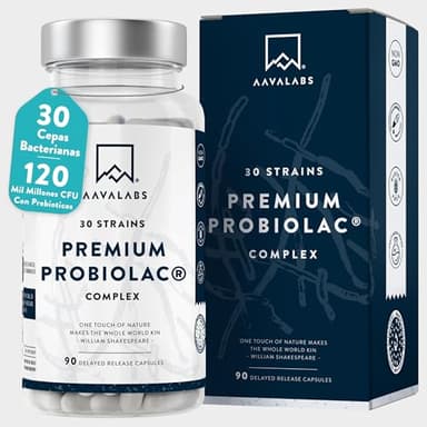 Probioticos Intestinales Premium - [120 mil millones de UFC] Probioticos y Prebioticos Con Zinc y 30x cepas como Lactobacillus Acidophilus y Bifidobacterium para Hombre and Mujer - 90 Cápsulas